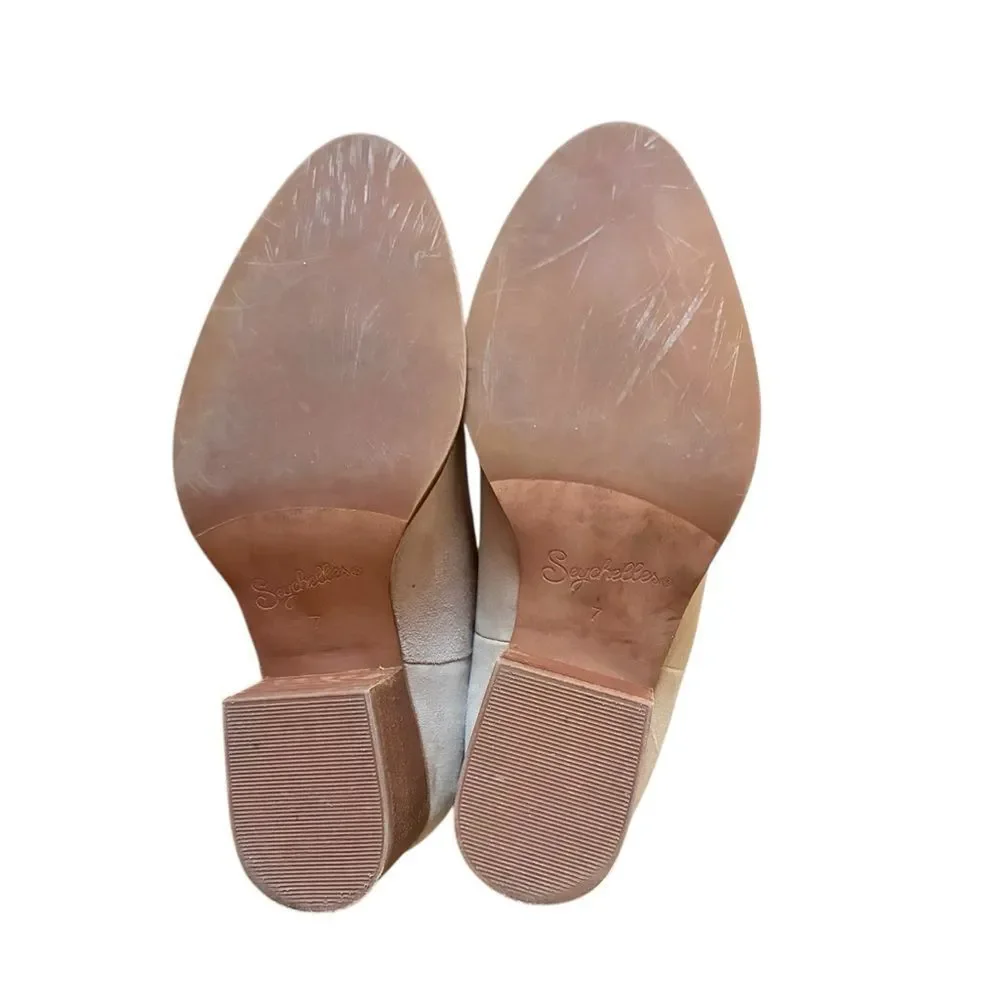 Elegant Cream Ankle Boots Woman’s Size 7